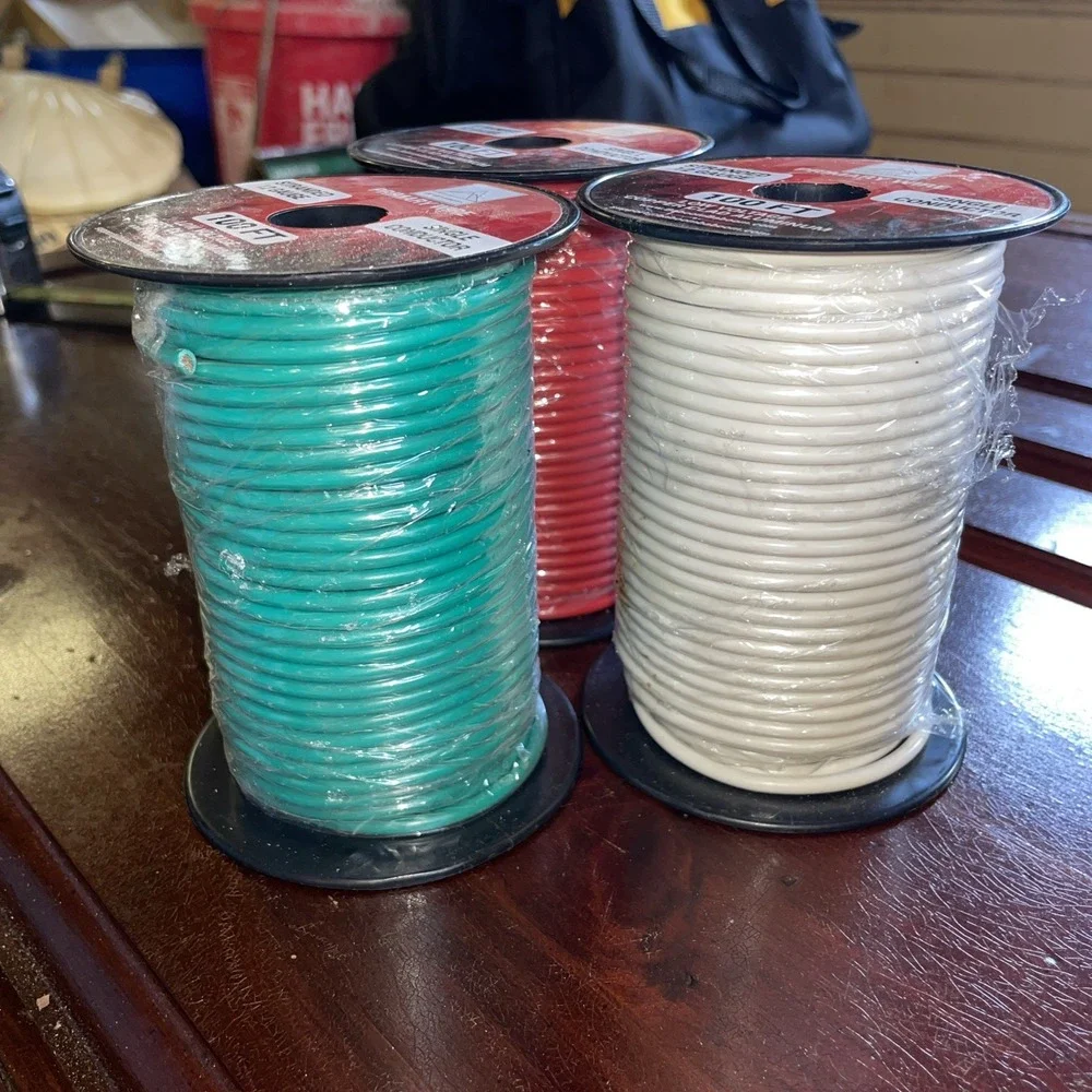 3 Wire Spools‎ - 12 Gauge Stranded Single Conductor Low Voltage 100ft Red White